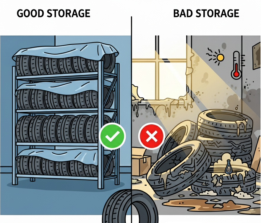 Warum die richtige Lagerung von Reifen entscheidend ist – und was du über Winter- und Allwetterreifen wissen solltest