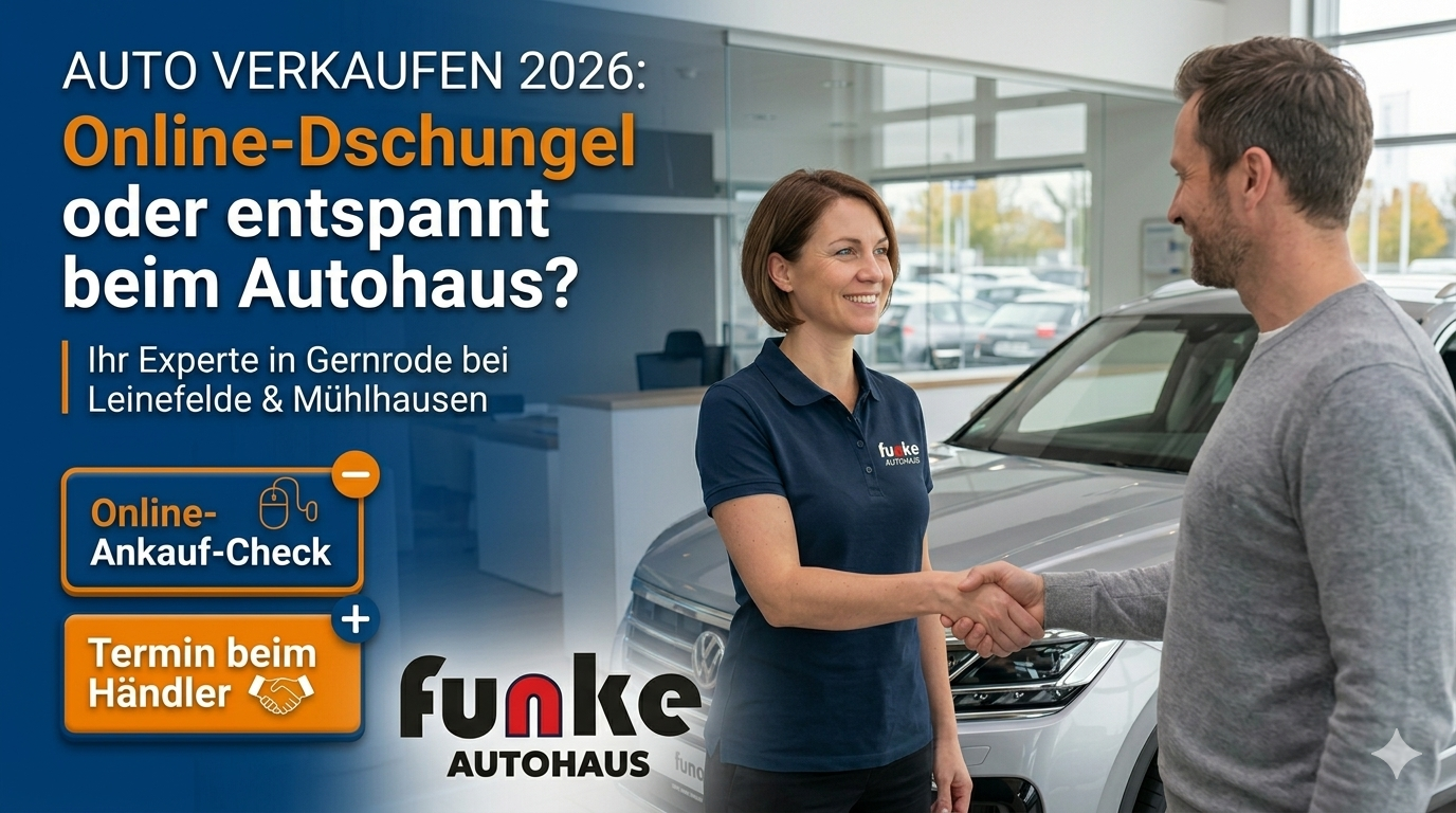 Auto verkaufen 2026: Online-Dschungel oder entspannt beim Autohaus Funke?